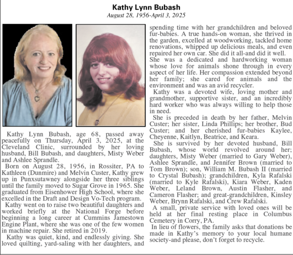 Kathy Lynn Bubash